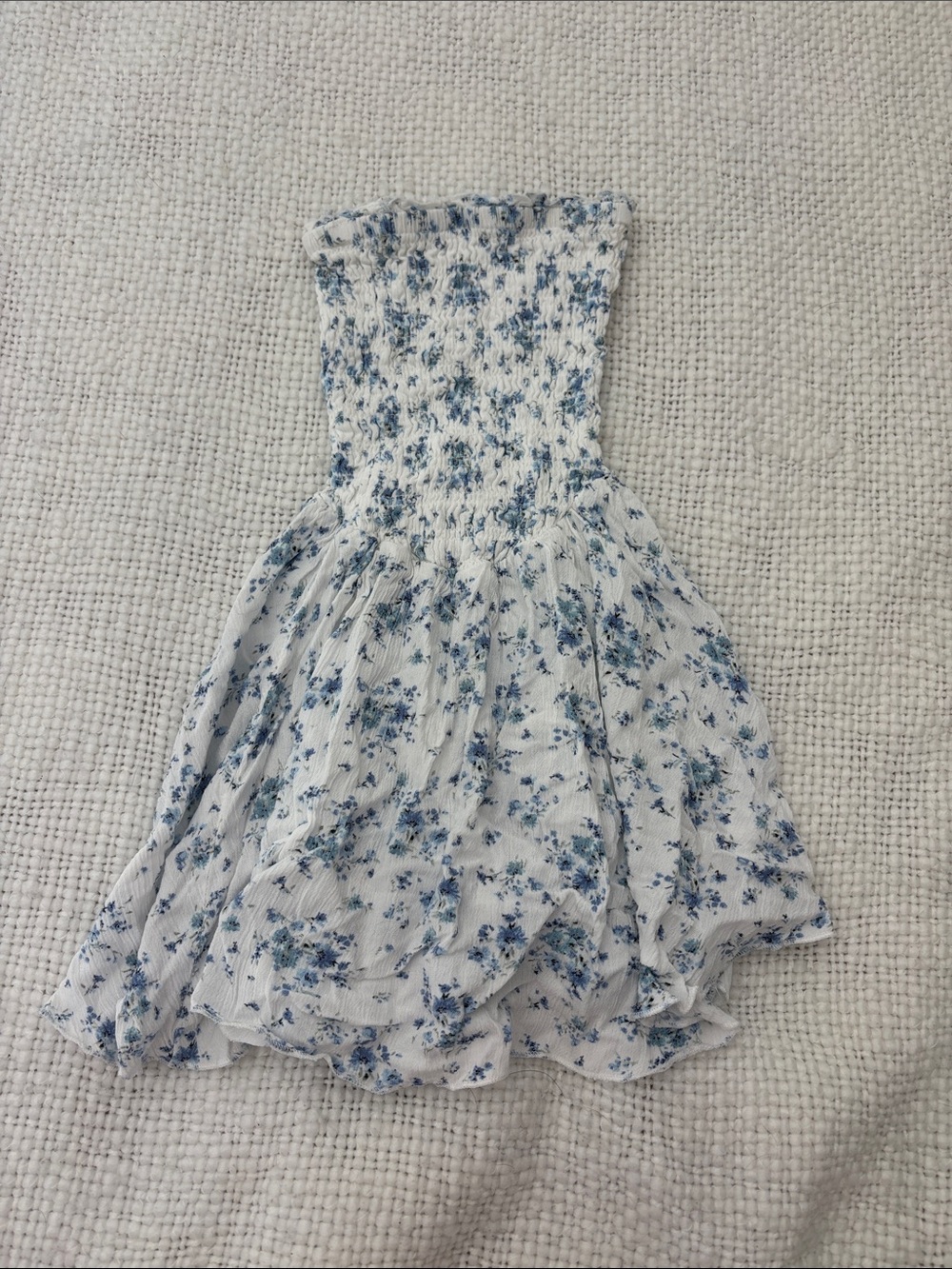 Garage floral strapless romper dress